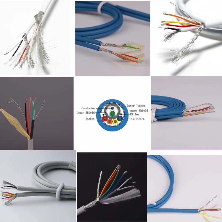 ISO 13485 Medical Cable Manufacturer Custom Round&Parallel &Flat&Coild Cable with ISO10993 Biocompatible TPU TPE Materials for ECG SpO2 and Medical Equipment