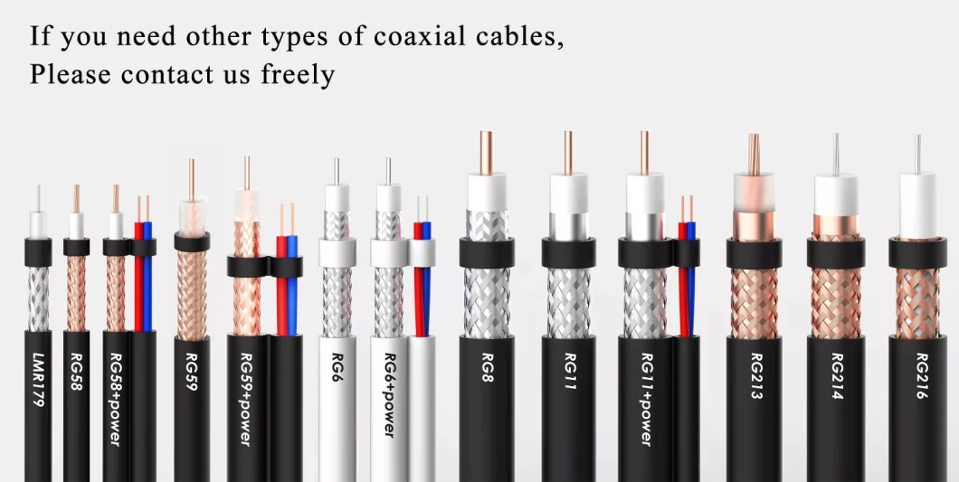 Customized BNC Connector to Rg58 Rg174 Coaxial Cable Male to Male Extension Video Cable for CCTV