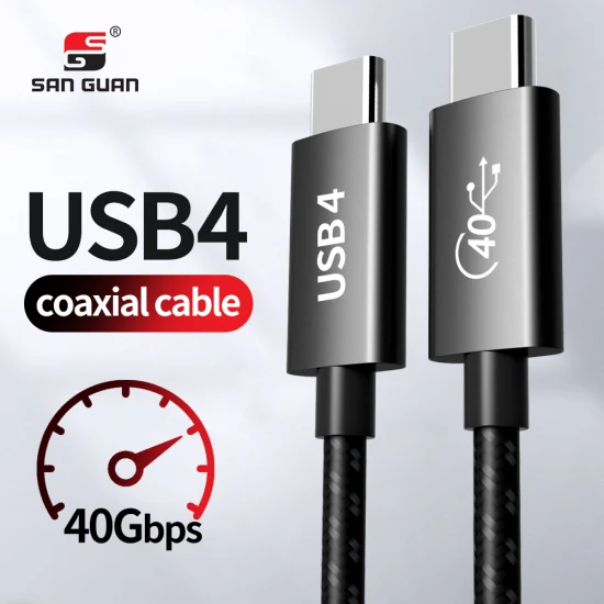 Nuevo cable coaxial 3m 10FT USB4 Gen3 100W Pd Charge Thunderbolt 4 40gbps Usbc para Thunderbolt4 Tbt3 ISO9001 Certificado de fábrica