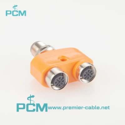 Conector circular T-Splitter Adaptador M12