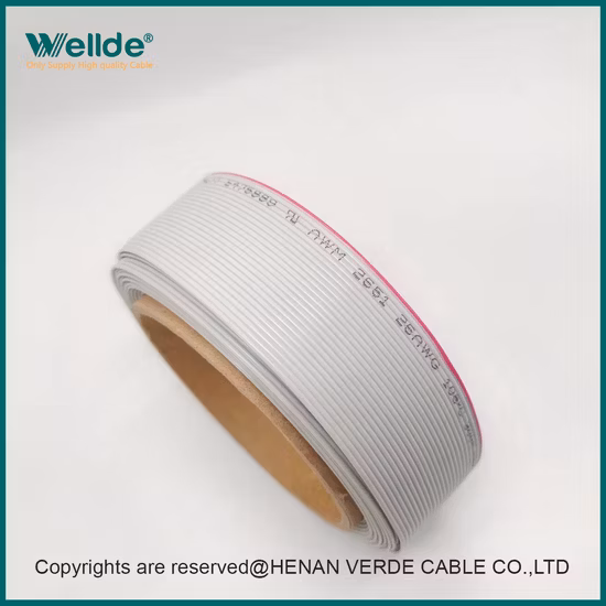 Cable plano gris de cinta de montaje de cable plano de conector IDC personalizado